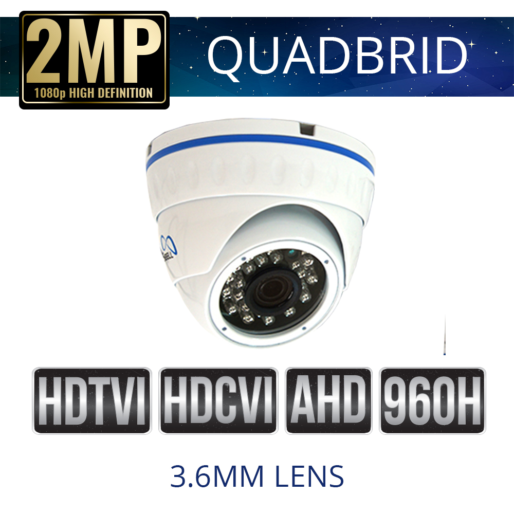 HD TVI 1080P IN/Outdoor Dome Camera 2MP HDTVI/CVI 3.6mm LED ir 4 in 1 CCTV 