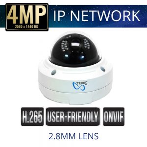 4mp IP Vandal-proof Dome with IR & 2.8mm fixed lens